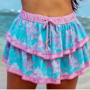 NWT Hurley x loveshackfancy under the tiered sea mini skirt